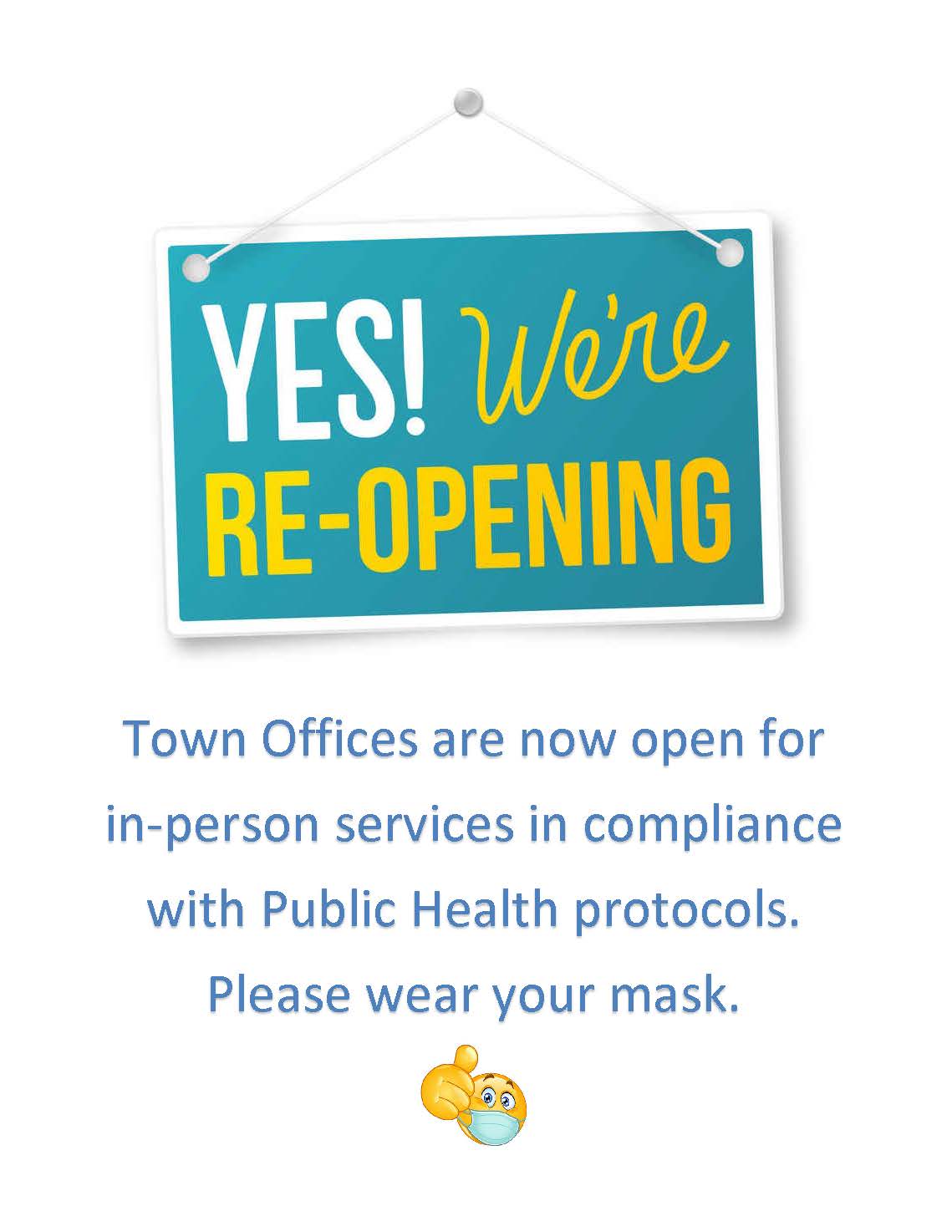 Re-Opening Sign January 24 2022