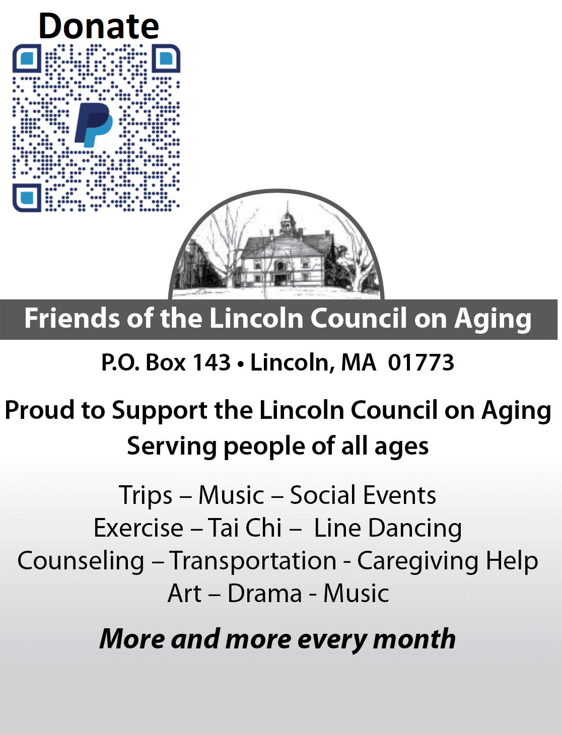 Table sign with QR Code