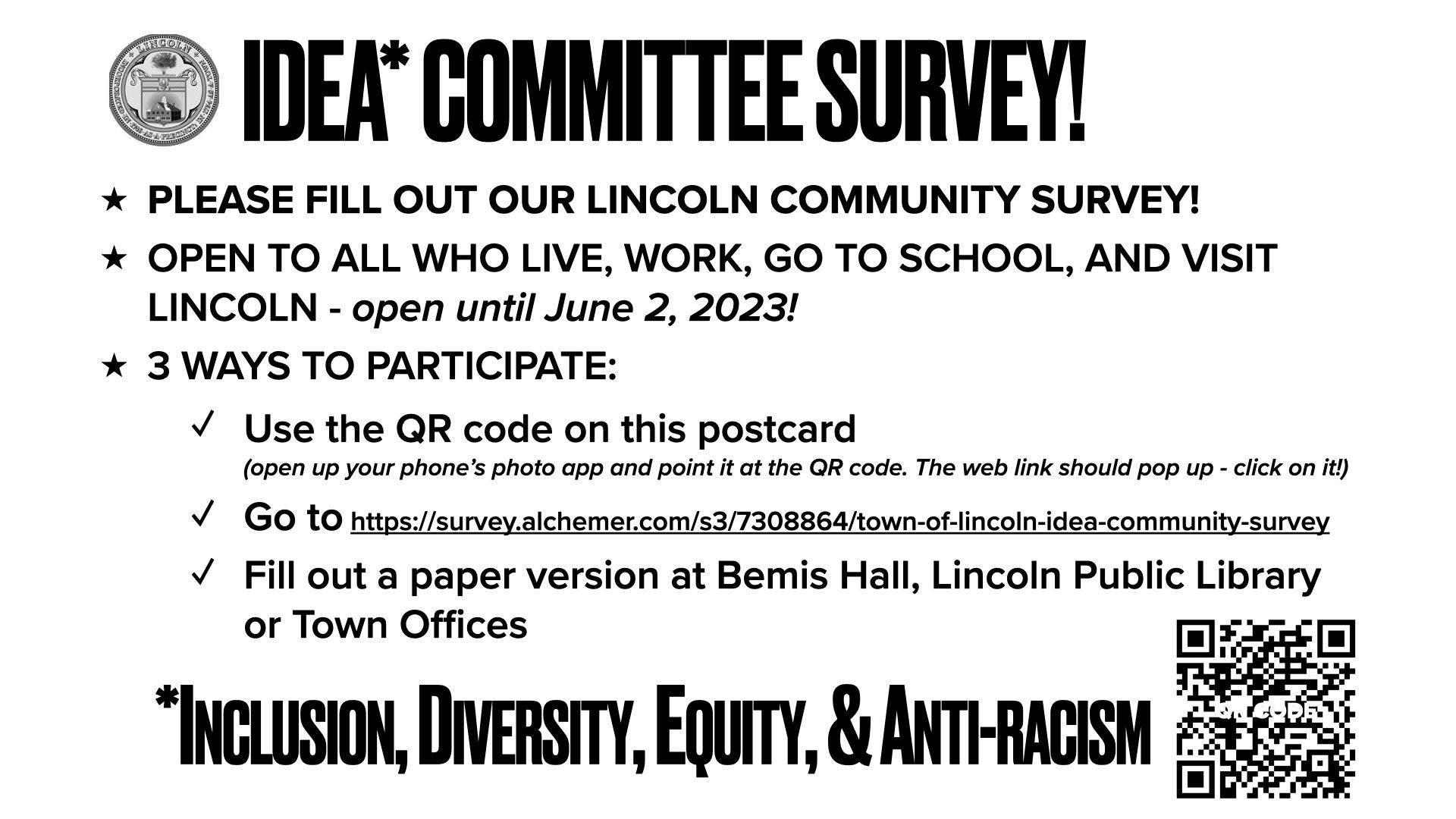 Information about how to access the Community Survey.