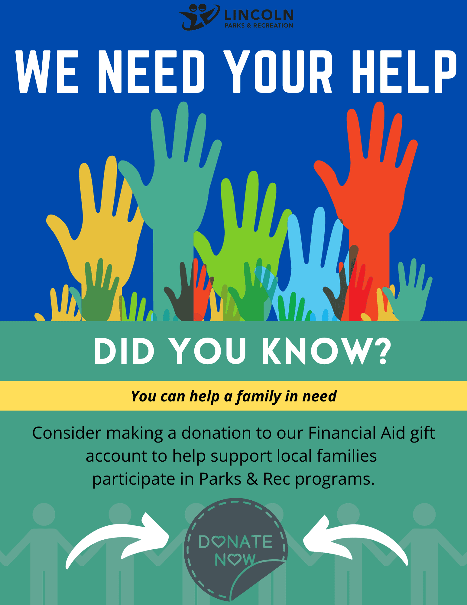 Financial Aid Donate Flyer