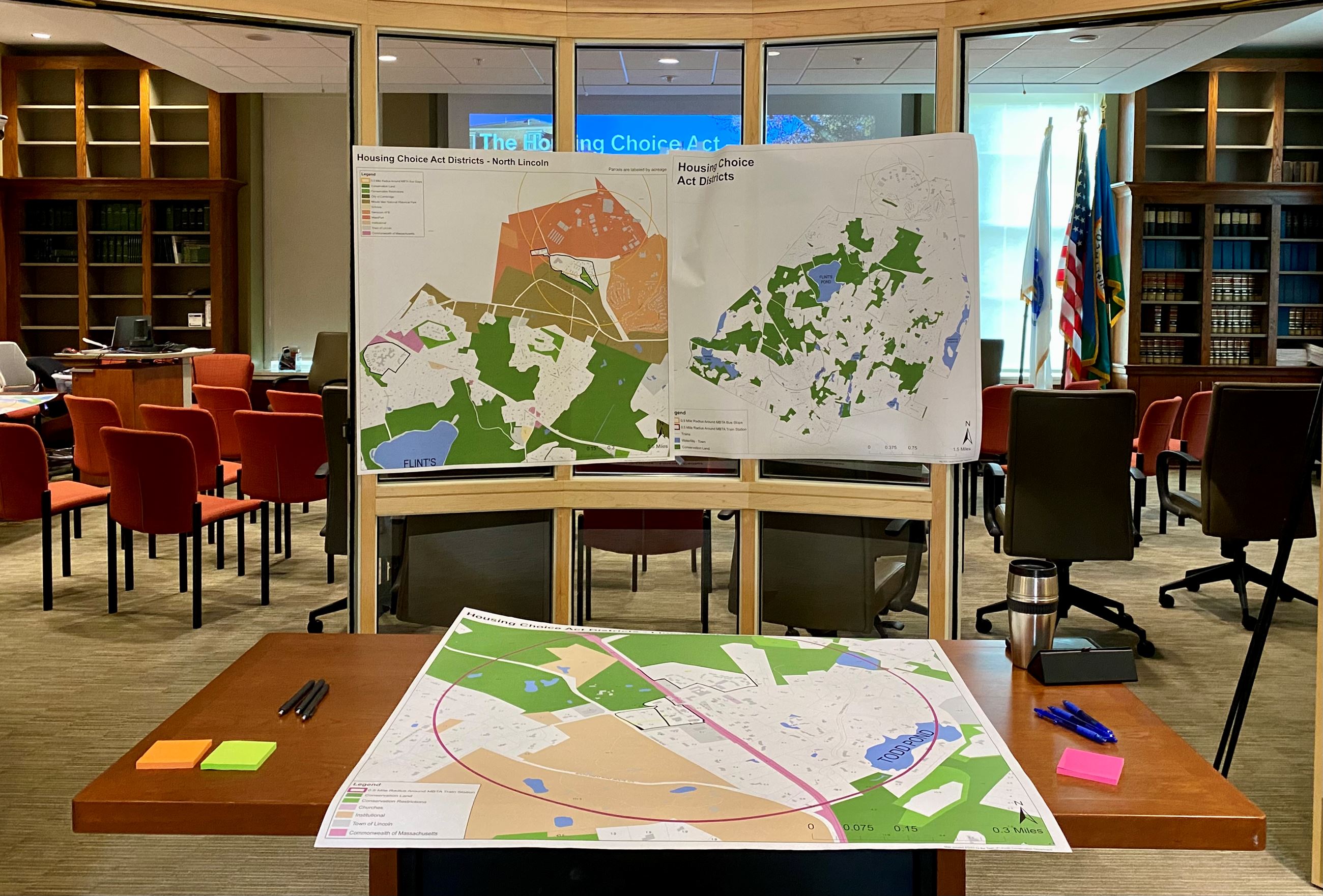 A Lego board depicting the area and buildings around the MBTA station.