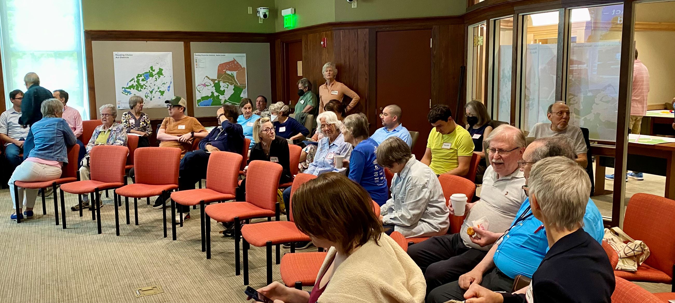 Town residents attending the forum.