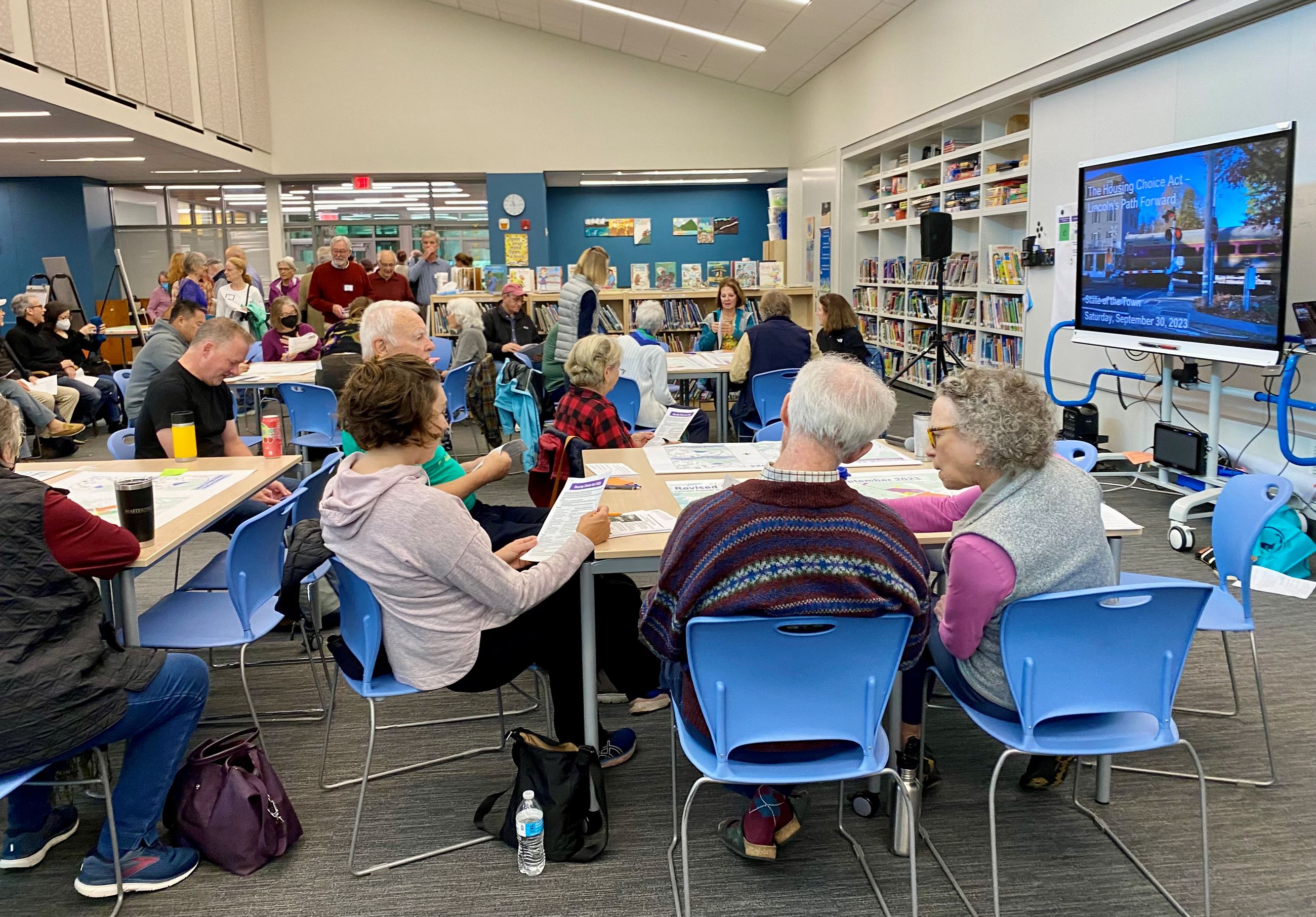 Session took place in the Lincoln School library.